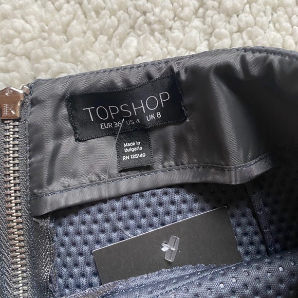 NWT Topshop Gray Mini Skirt - Picture 7 of 8